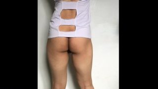 Asian Crossdresser Sexy Dance In Nurse Suit , Pantyhorse 4